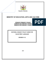 National Subject Policy Guide For Silozi First Language Grades 4 12 2021