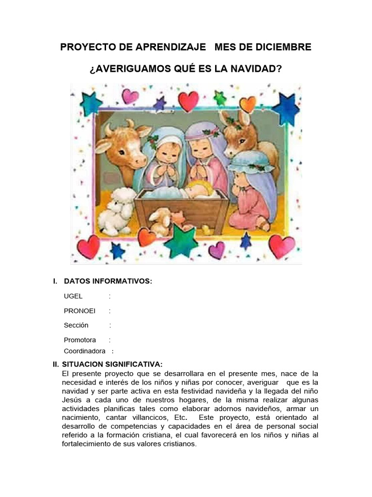 Proyecto de Aprendizaje - Diciembre | PDF | Navidad