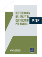 Certificación Del Osce y La Certificación Por Niveles