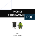 Mobile Programming: Oleh: Chalifa Chazar