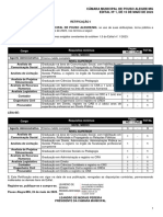 Cargo Requisitos Mínimos Vagas Total: Câmara Municipal de Pouso Alegre/Mg Edital #1, de 15 de Maio de 2023