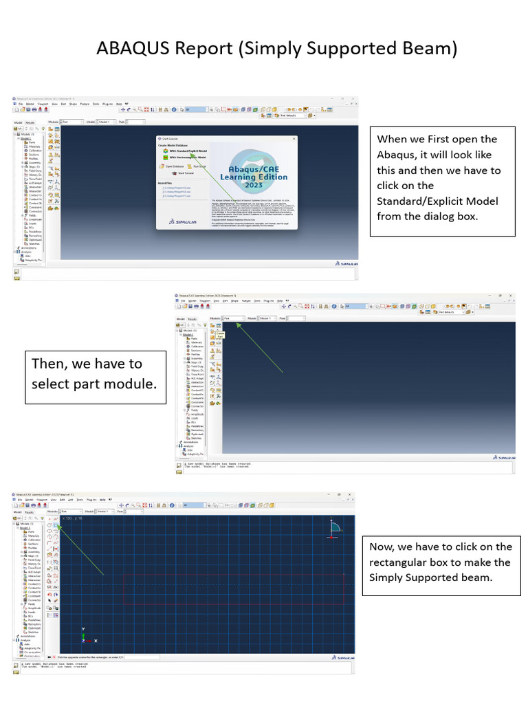 Abaqus Simply Supported Beam Analysis | PDF | Young's Modulus | Beam ...