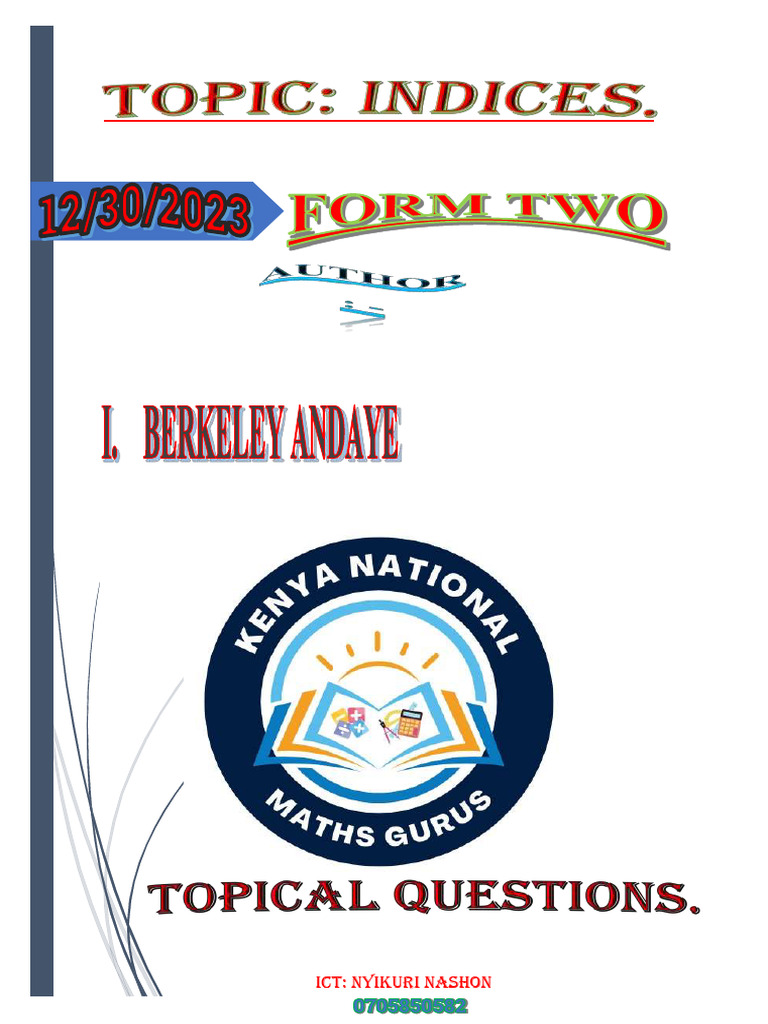 Indices Pdf Arithmetic Applied Mathematics