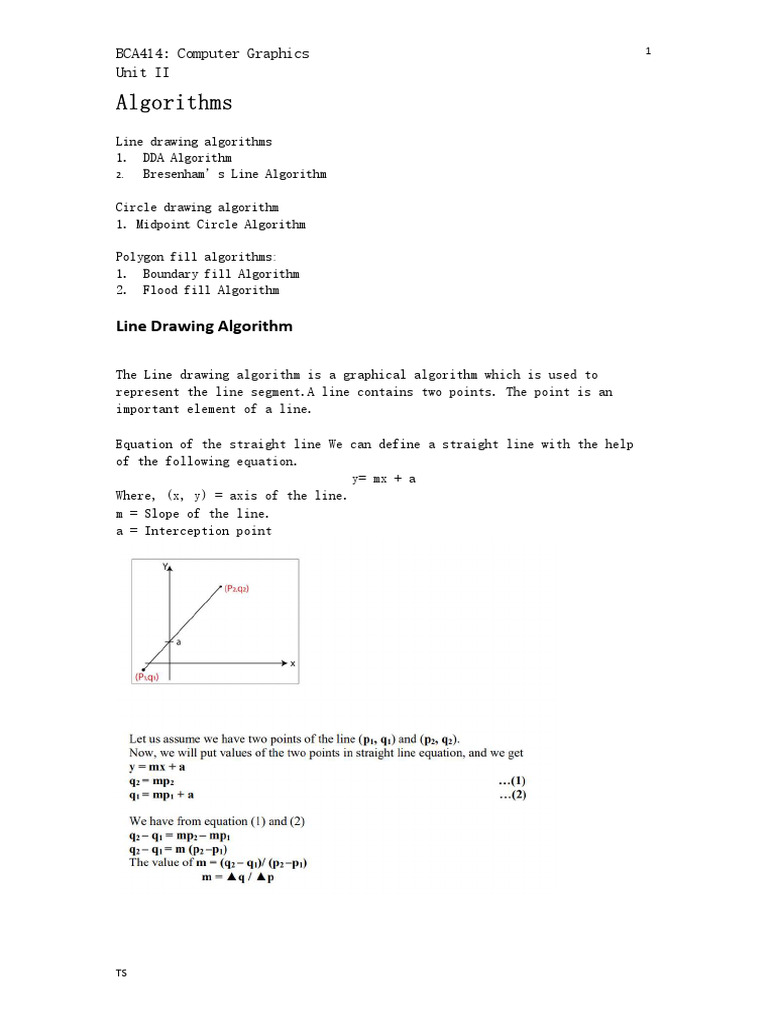 Computer Graphics Unit 2 Pdf Polygon Shape