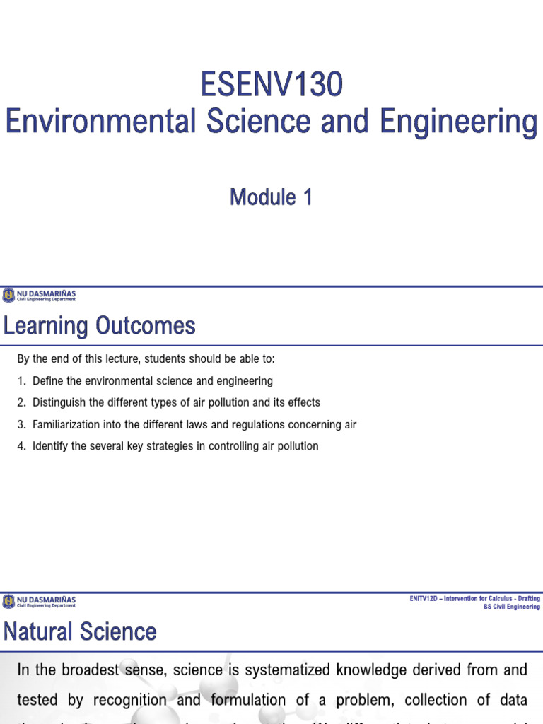 Esenv130 Module 1 | PDF | Science | Natural Sciences