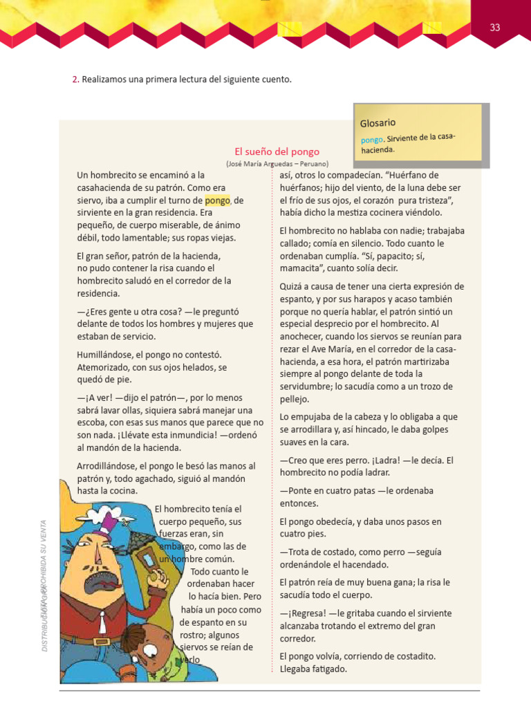 El sueño del pongo: Cuento de Arguedas | PDF