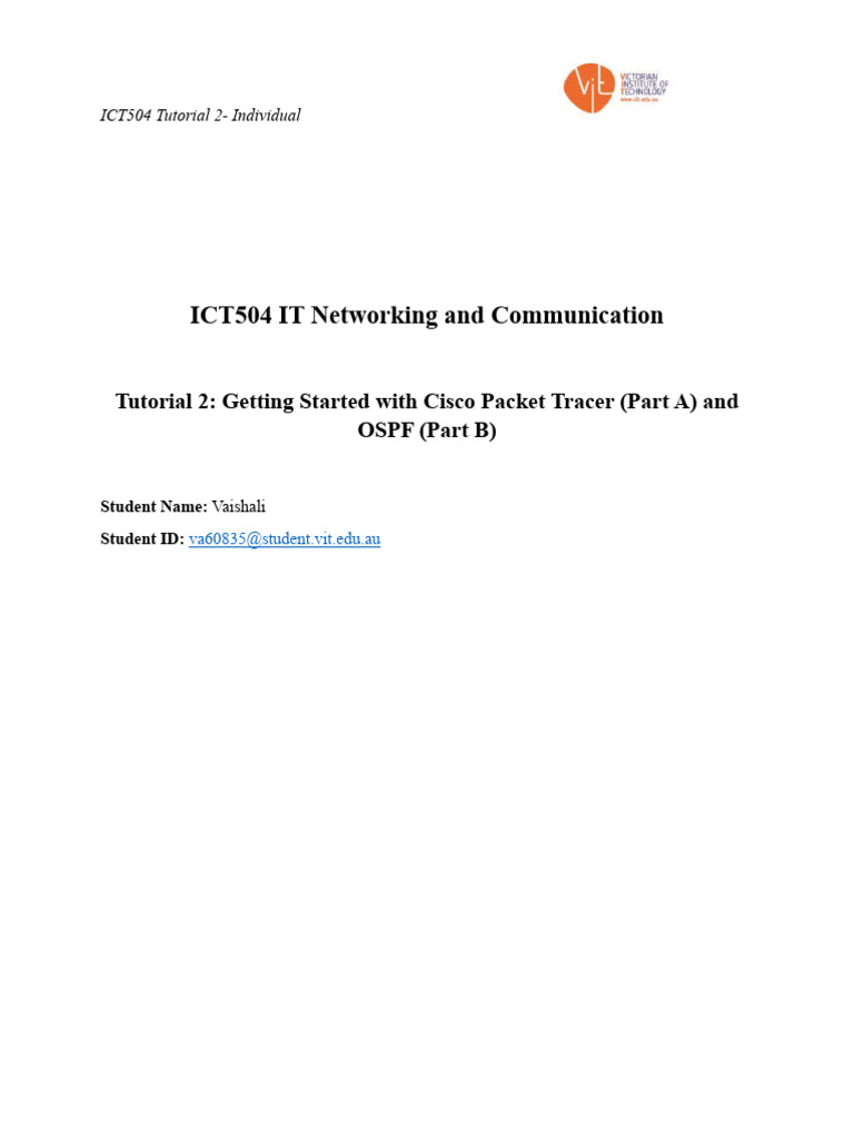 Cisco Packet Tracer & OSPF Tutorial | PDF | Computers | Technology ...