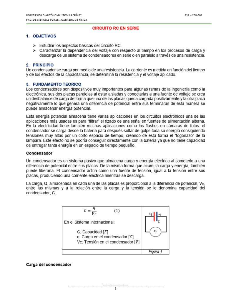 03 - Circuito RC en Serie y Paralelo - 1 - 2024 | PDF | Condensador ...