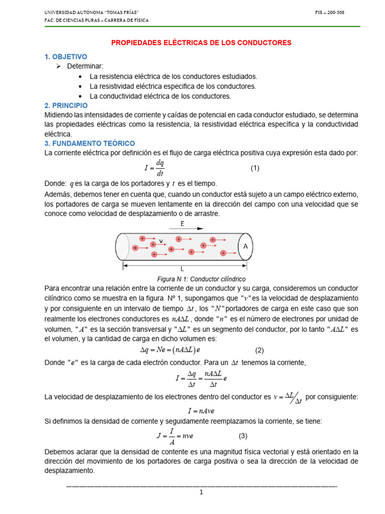 05 - Propiedades Electricas de Los Conductores - 1 - 2024 | Descargar