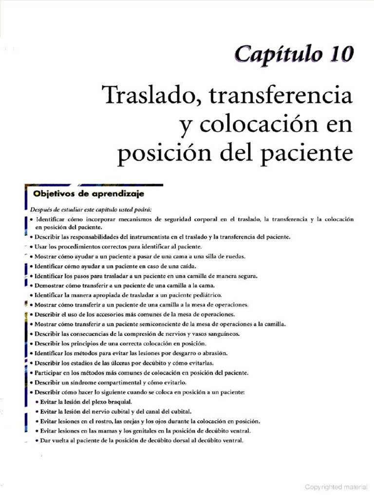 Fuller Cap 10 Posición Del Paciente | PDF