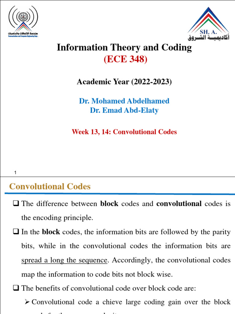 Binary Convolutional Codes In Computer Networks