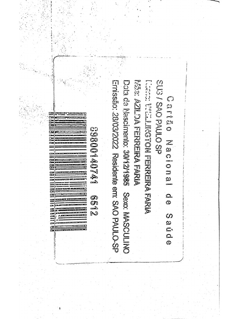 Cartão Do SUS | PDF
