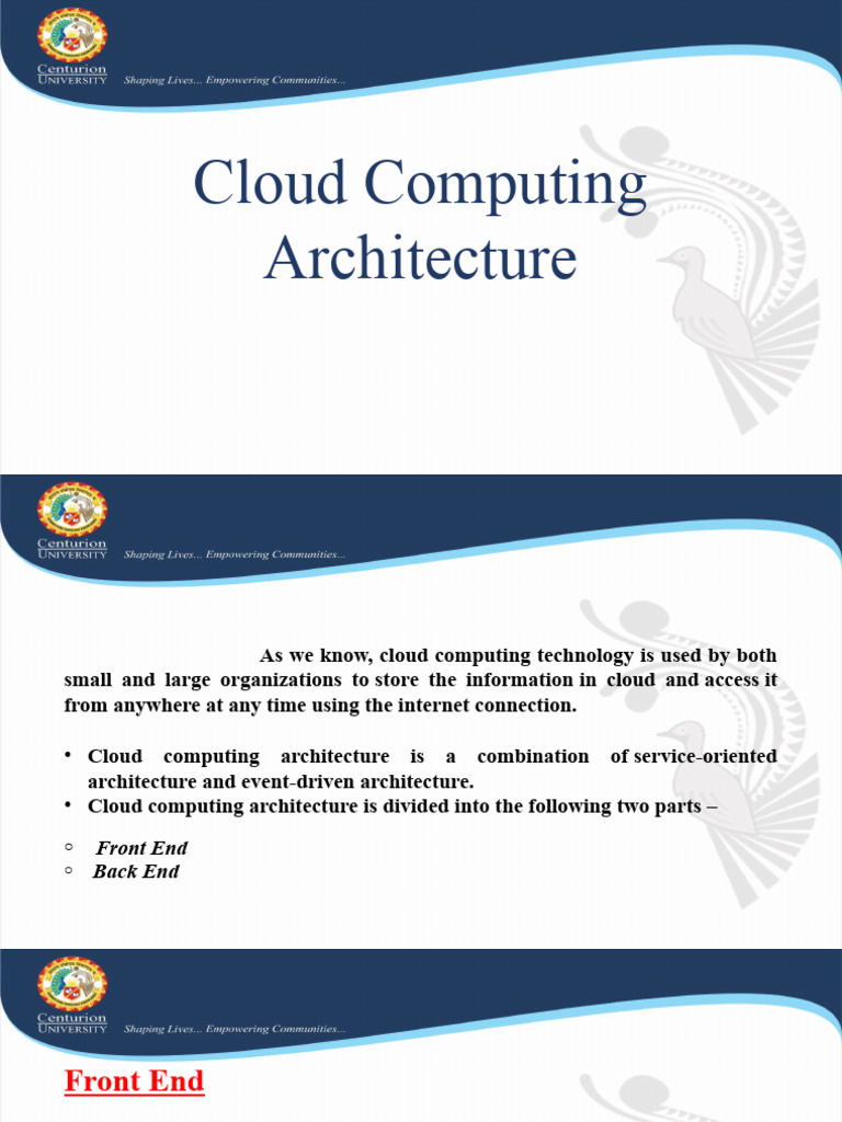 Overview of Cloud Computing Architecture | PDF | Cloud Computing ...