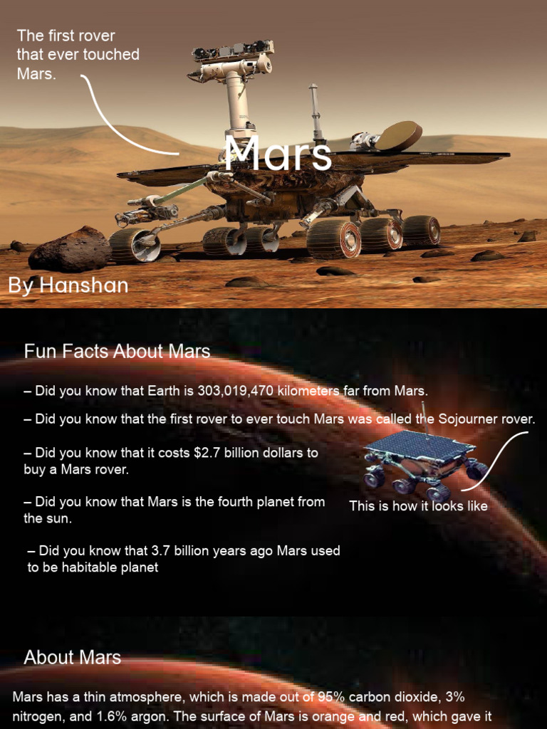 Fun Facts About Mars and Its Rovers | PDF | Mars | Rover (Space ...