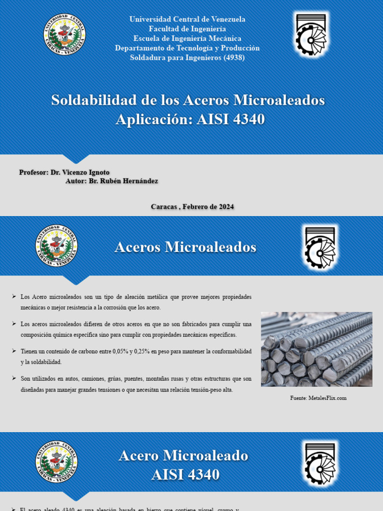 Soldabilidad del Acero Microaleado AISI 4340 | PDF | Acero | Construcción