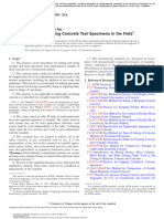 ASTM C 31 Standard Practice For Making and Curing Concrete Test Specimens in The Field