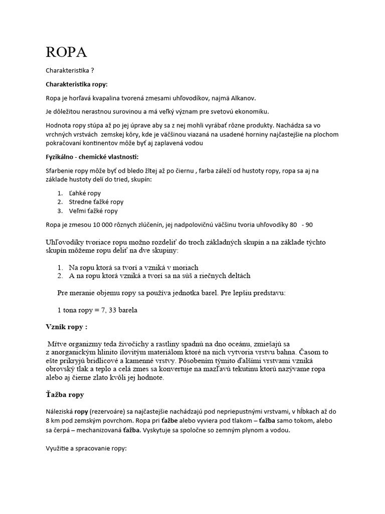 Chémie Prezentécia Ropa Script | PDF