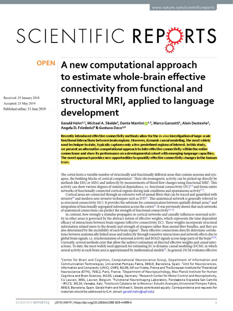 A New Computational Approach To Estimate Whole Brain Effective ...