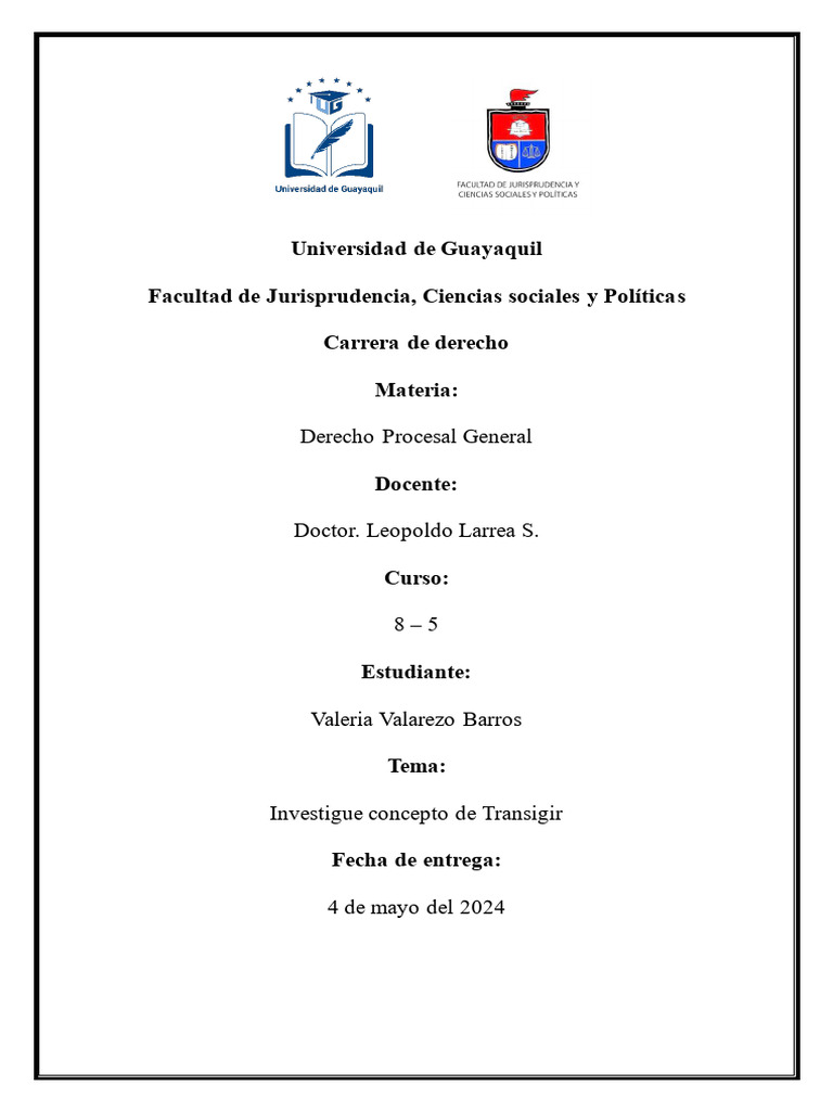 Significado de Transigir en Derecho | PDF | Abogado | Justicia