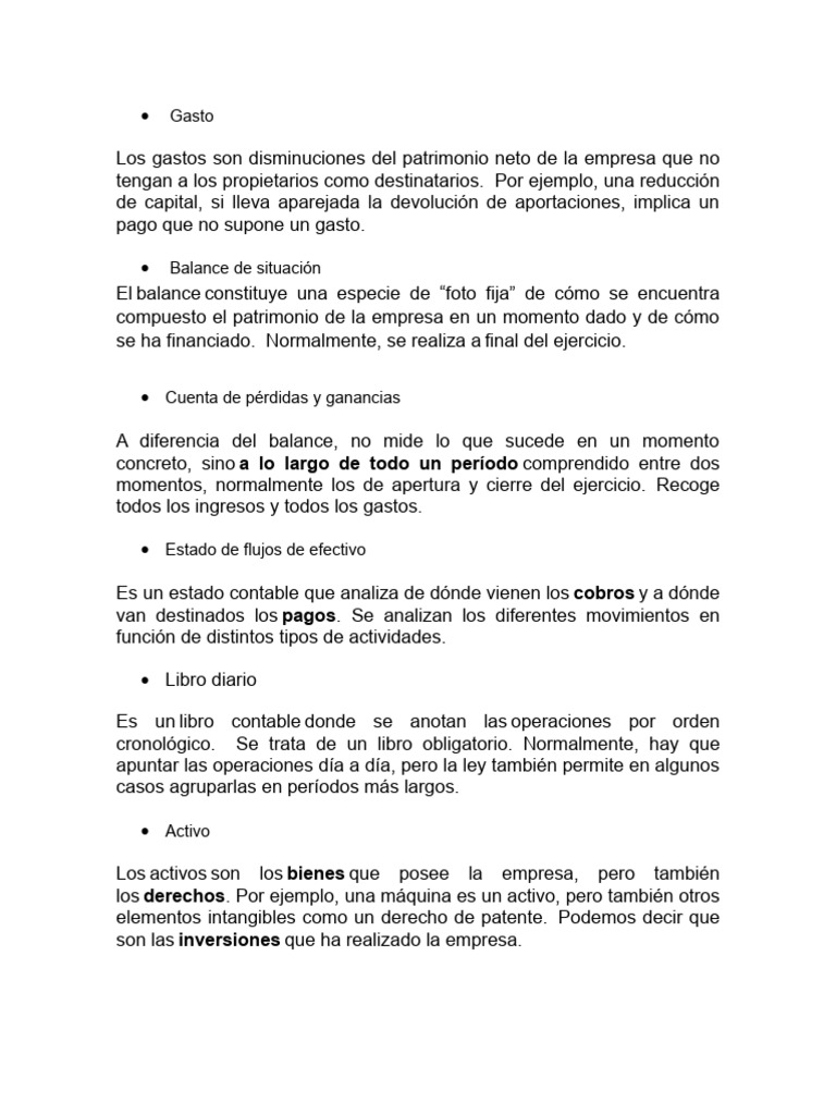 Glosario de Contabilidad Contabilidad | PDF | Contabilidad | Hoja de ...