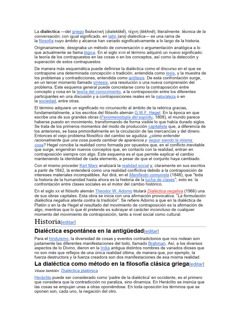 Dialectica Pdf Dialéctico Georg Wilhelm Friedrich Hegel