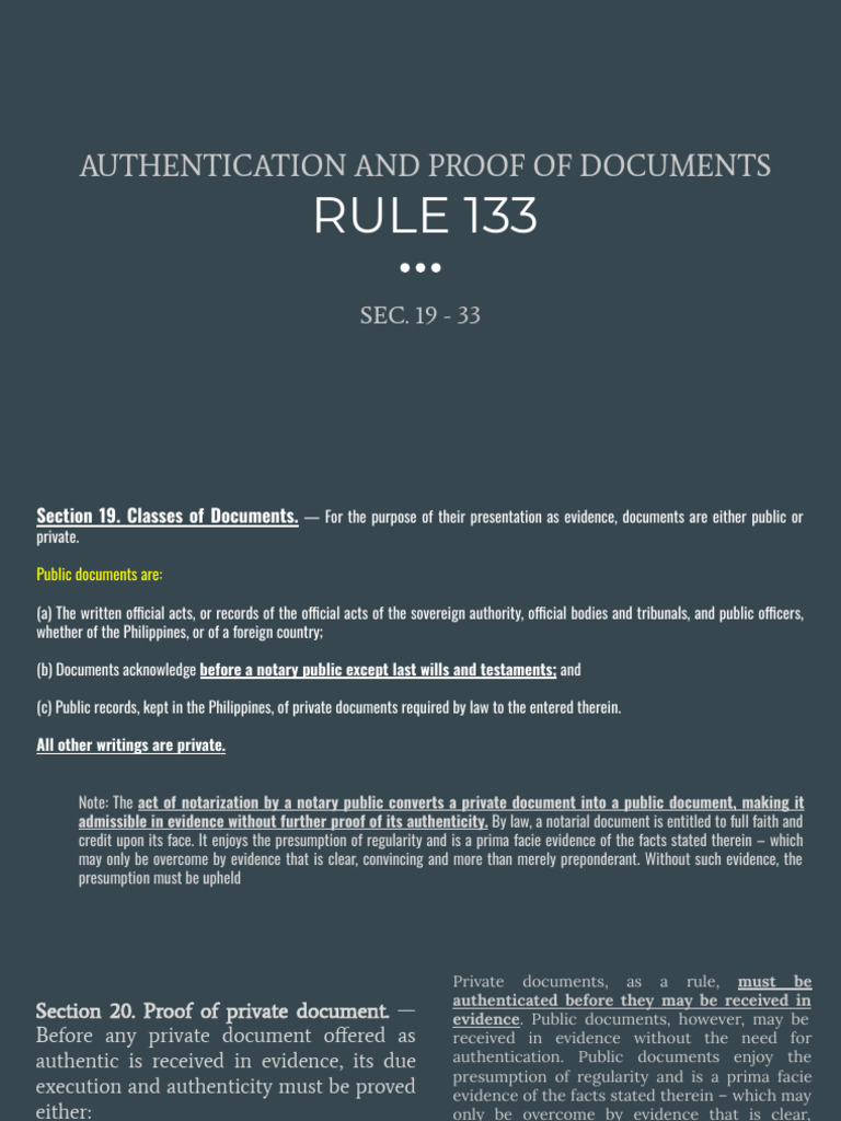 Document Authentication Guidelines | PDF | Evidence | Burden Of Proof (Law)