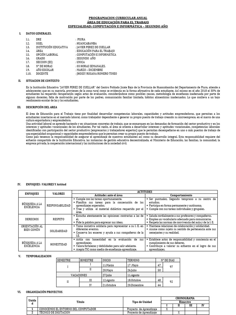 COMPUTACIÓN E INFORMÁTICA 2° AÑO | PDF | Archivo de computadora ...