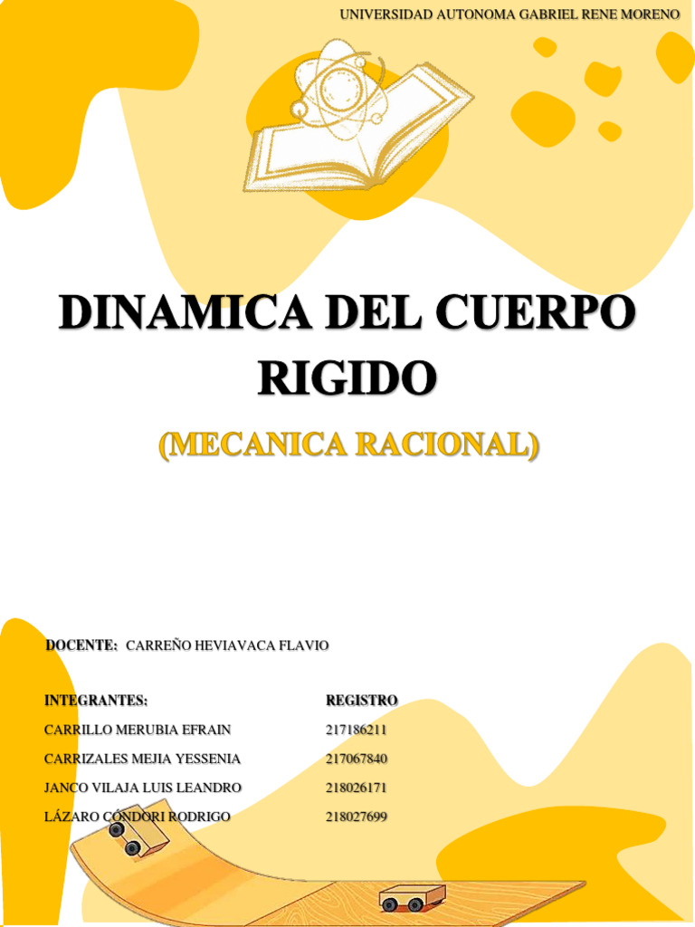 Dinámica del Cuerpo Rígido en Física | PDF | Momento angular | Esfuerzo ...