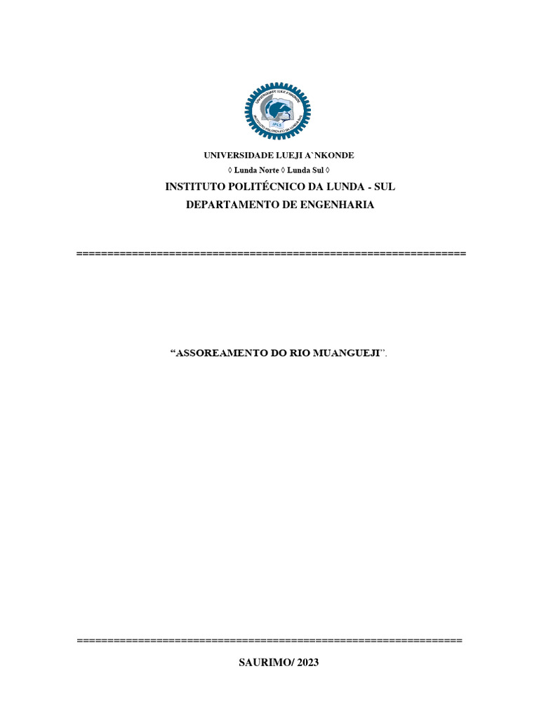 Capa 1 | PDF | Angola | Ciências naturais