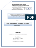 Etude de la Stabilité de tension dans les réseaux Électriques