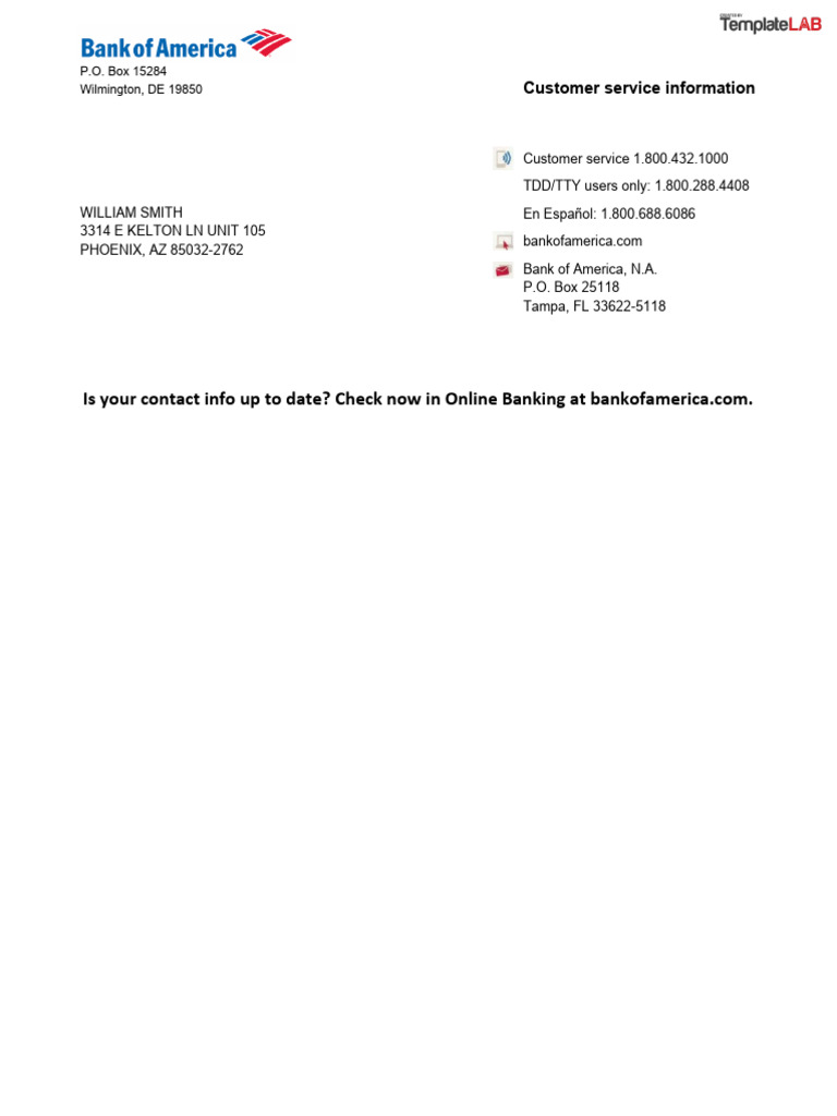 Customer Service Information: P.O. Box 15284 Wilmington, DE 19850 | PDF