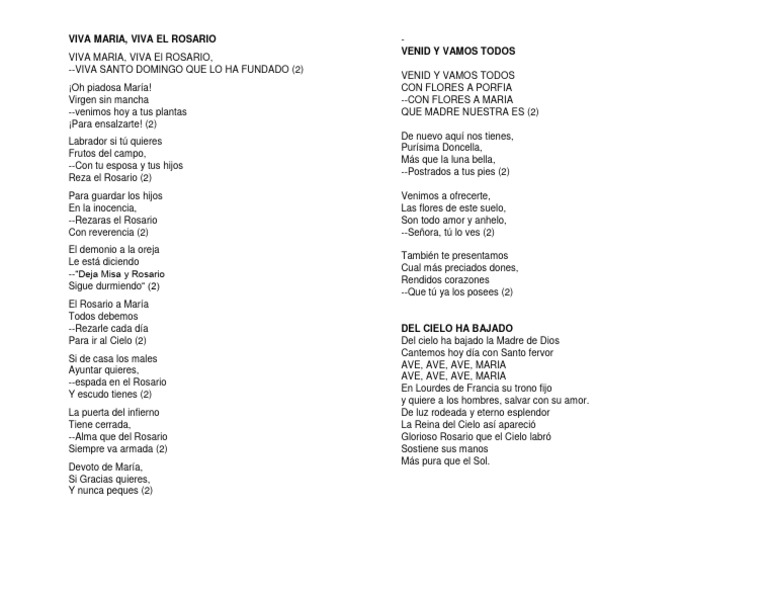 Viva Maria | PDF | María, madre de Jesús | Rosario