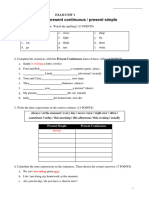 EXAM 1 Present Simple Continuous