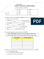 EXAM 1111 Present Simple Continuous