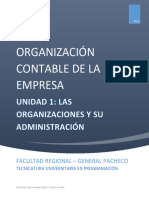 Unidad 1 - Las Organizaciones y Su Administración