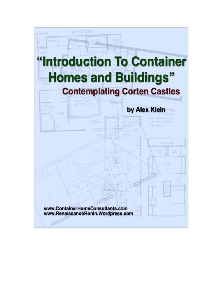 Introduction To Container Homes - Alex Klein | PDF | Social Science | Law