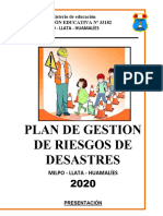 Plan de Gestion de Riesgos de Desastres Milpo 2020