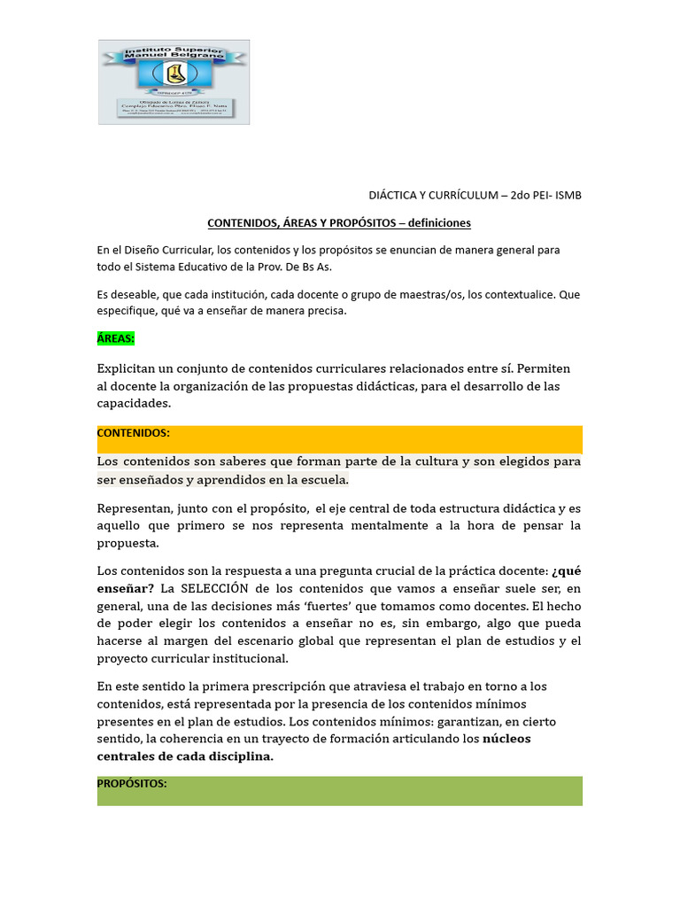 Currículum y Didáctica en Educación Inicial | PDF | Plan de estudios ...