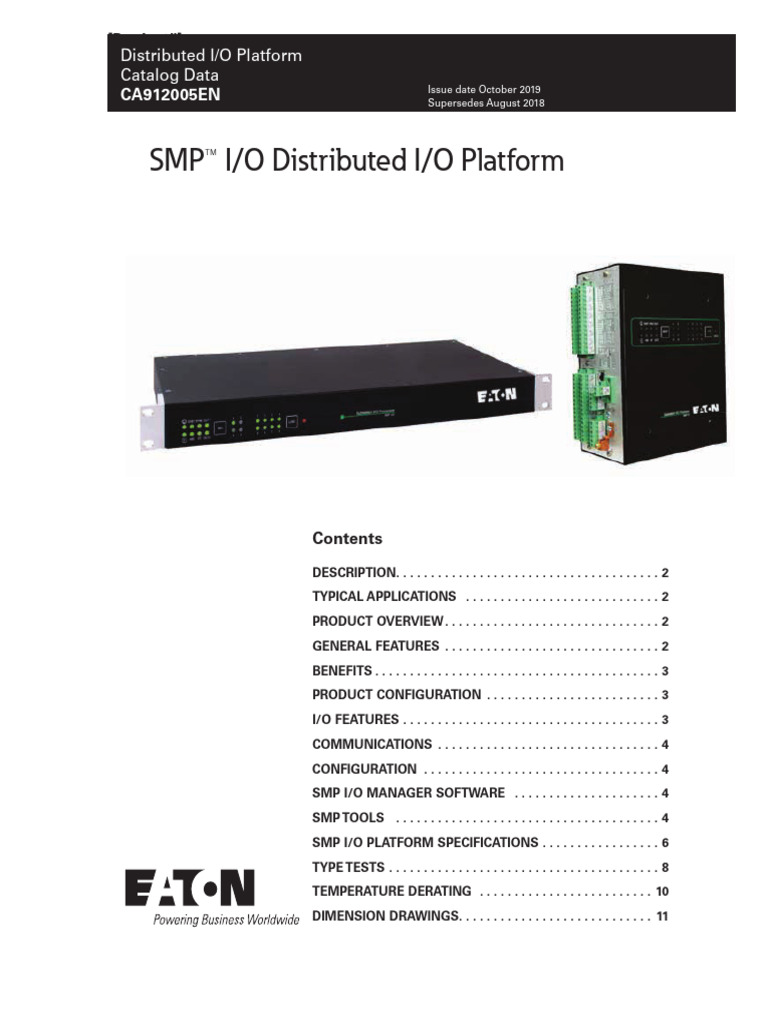 SMP Io Distributed Io Platform Catalog Ca912005en | PDF | Programmable ...