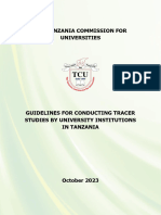 Guidelines For Conducting Tracer Studies by University Institutions in Tanzania