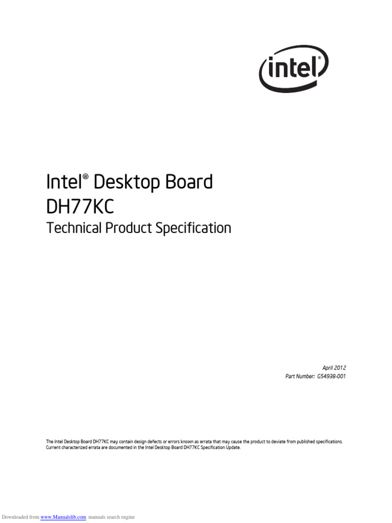 DH 77 KC | PDF | Bios | Usb