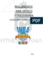 Reglamento Inba Mexico Fitnessmania Classic Physique