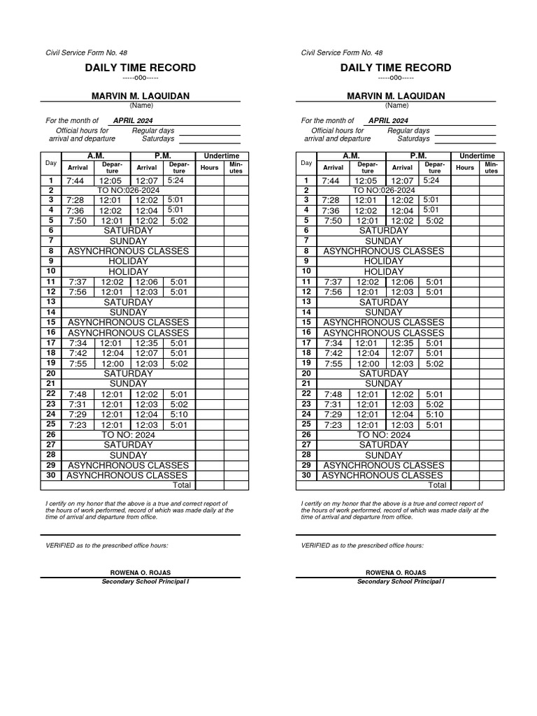 Dtr april pdf
