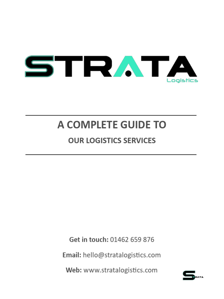 Strata Logistics Customer Introduction Pack 1 | PDF | Logistics | Economies