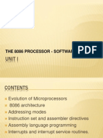 Unit I: The 8086 Processor - Software Aspects