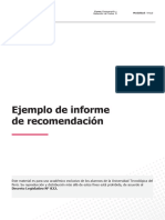 Semana 05 - Tema 01: Tarea - Ejercicio de transferencia del informe de recomendación versión borrador