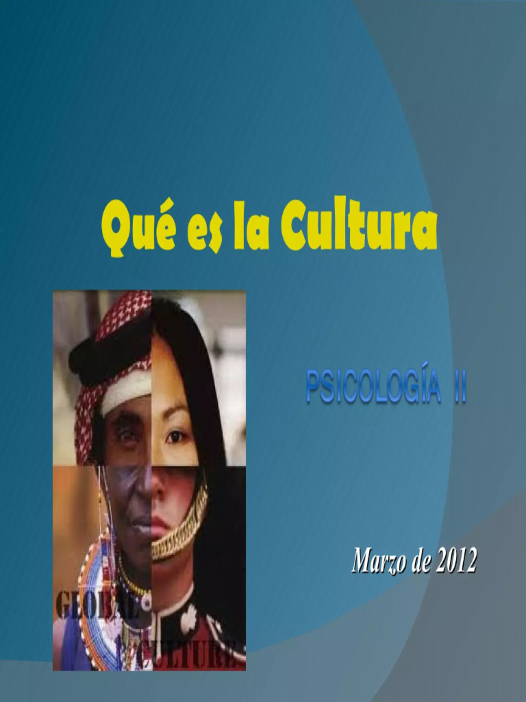 La Cultura, Definicion, Caracteristicas | PDF