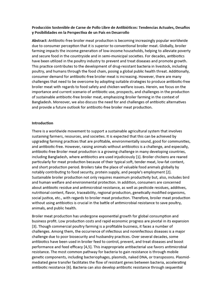 Articulo Aves En Ingles Pdf Antimicrobial Resistance Meat