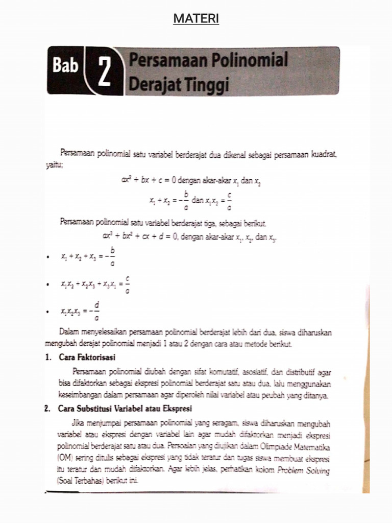 derajat polinomial x 3 2x * 4x 2 5x 4 adalah