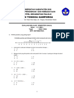 Evaluasi SMTR 1 Matematika Kelas 5 Tahun 2023